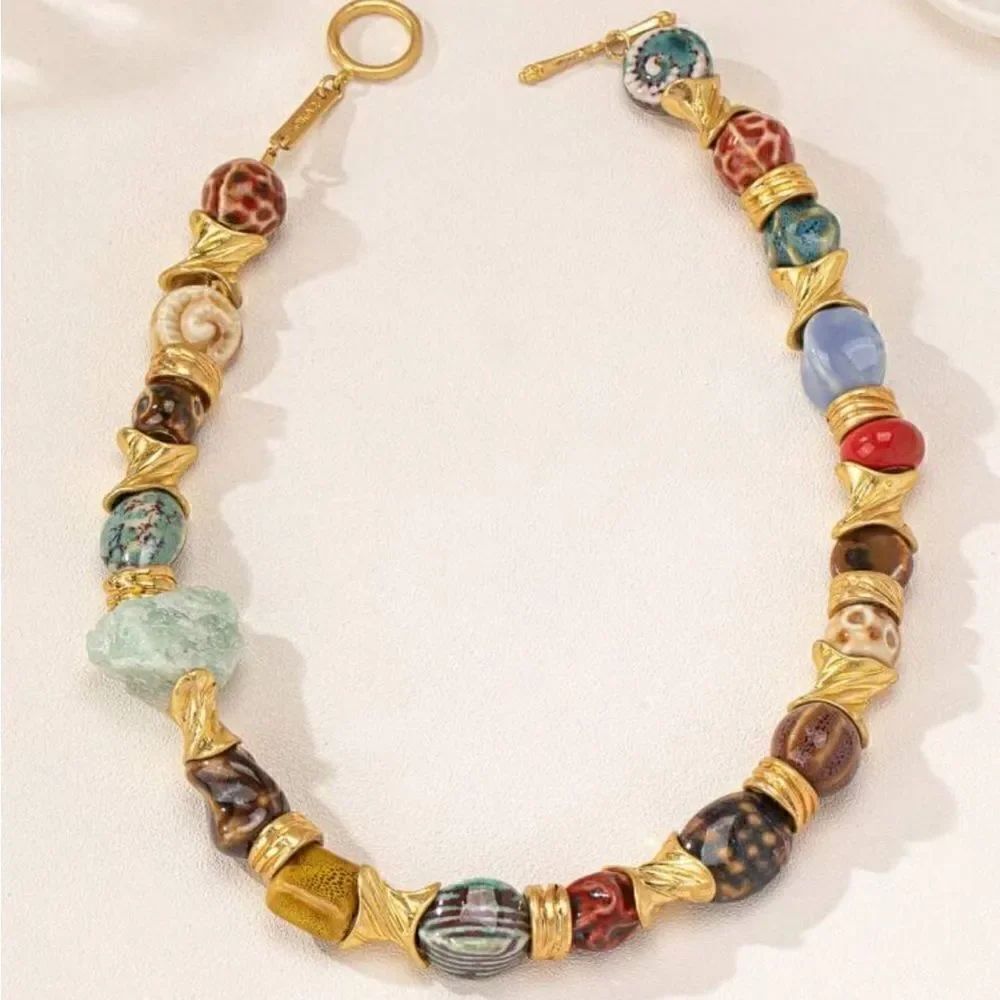 Bohemian beaded necklace  M575